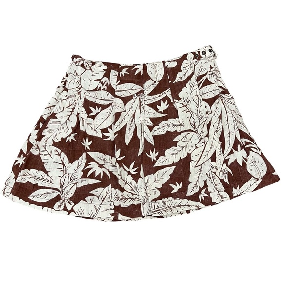 Urban Outfitters Tropical Print Pleated Wrap Skirt - Picture 1 of 6